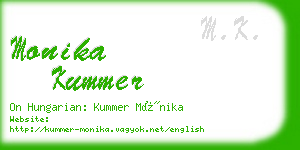 monika kummer business card